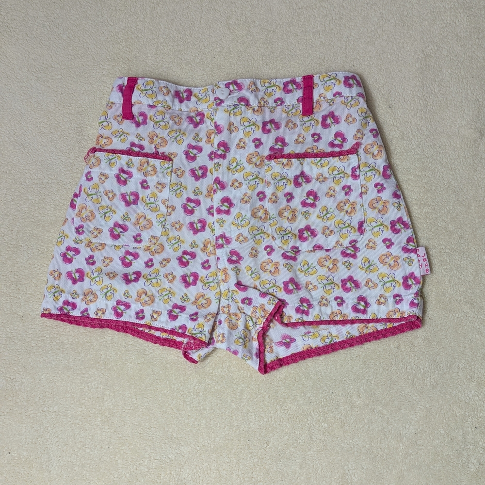 Floral Print Shorts with Pink Accents